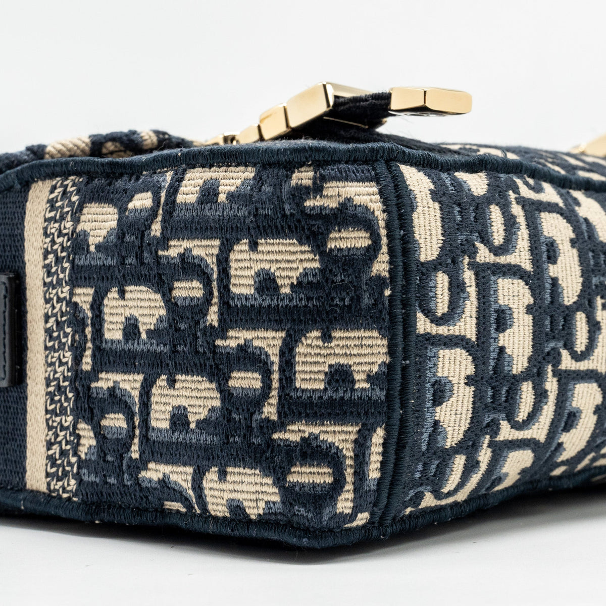 DIOR SMALL DIORCAMP BAG DIOR OBLIQUE EMBROIDERY CANVAS BLUE LGHW