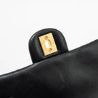 CHANEL MY PERFECT MINI FLAP BAG WITH PEARL CHAIN LAMBSKIN BLACK GHW (MICROCHIP)