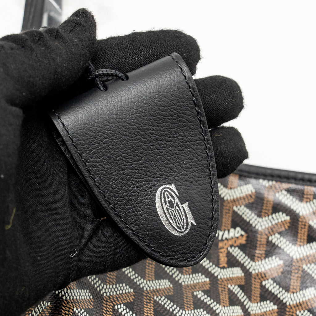 Goyard Saint Louis PM Bag Goyardine Canvas/Chevroches Calfskin black SHW