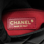 CHANEL MY PERFECT MINI FLAP BAG WITH PEARL CHAIN LAMBSKIN BLACK GHW (MICROCHIP)