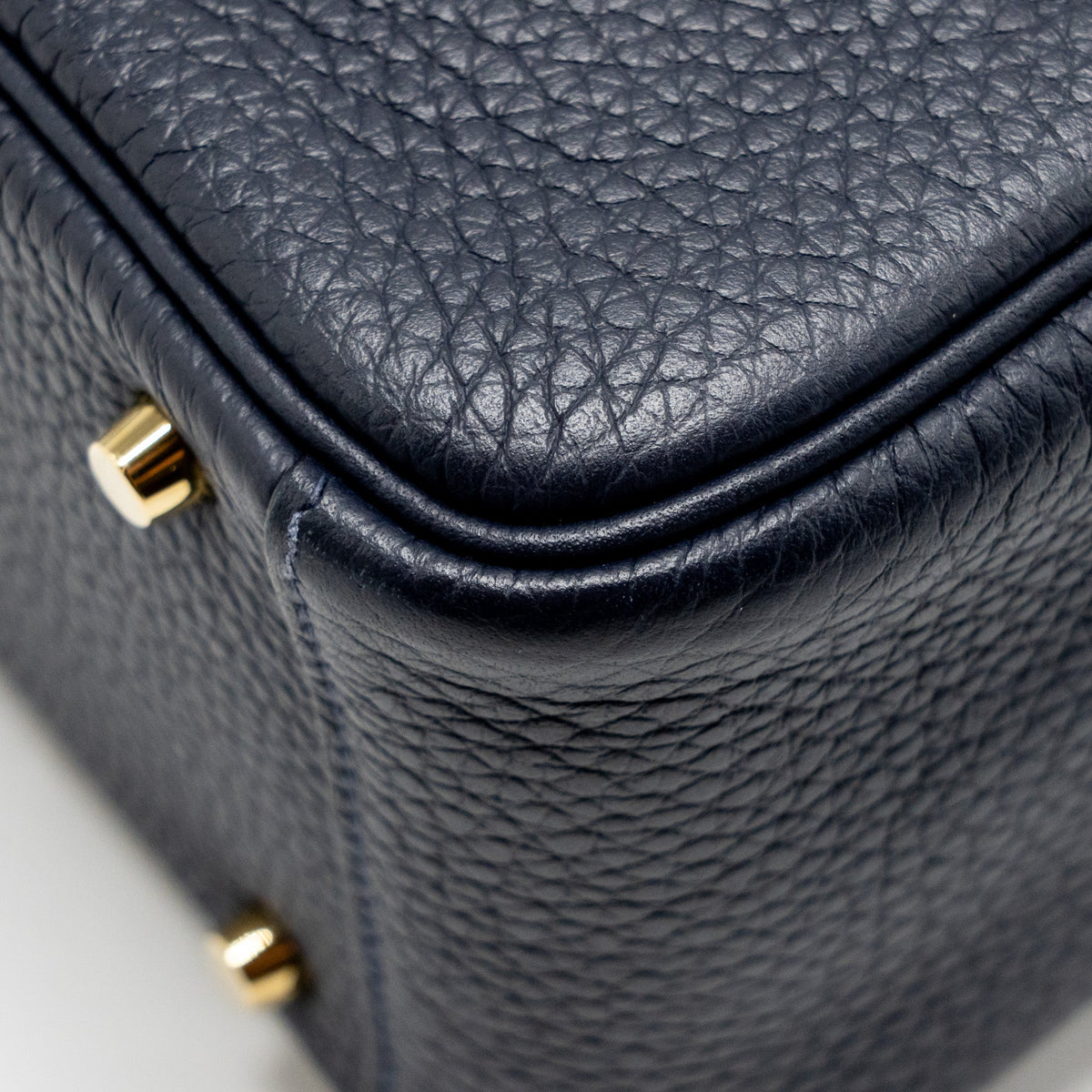 HERMES MINI LINDY CLEMENCE BLUE NUIT GHW