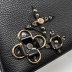 LOUIS VUITTON CAPUCINES BB WITH MONOGRAM FLOWER EMBELLISHMENTS TAURILLON BLACK GHW