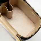 Chanel detail cc logo mini vanity case with chain lambskin black GHW (microchip)