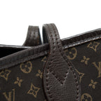 LOUIS VUITTON NEVERFULL MM MONOGRAM FABRIC DARK BROWN GHW