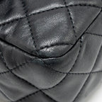 CHANEL PEARL CRUSH MINI RECTANGULAR FLAP BAG LAMBSKIN BLACK GHW