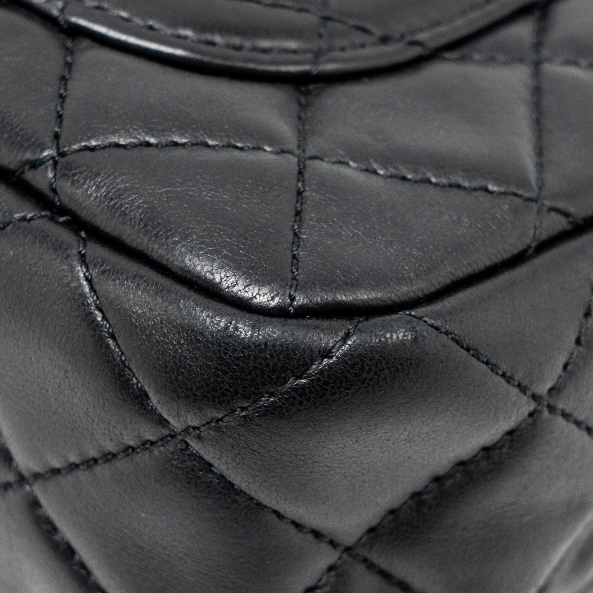 CHANEL PEARL CRUSH MINI RECTANGULAR FLAP BAG LAMBSKIN BLACK GHW