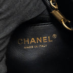 CHANEL MINI 22 BAG SHINY CALFSKIN BLACK GHW (MICROCHIP)