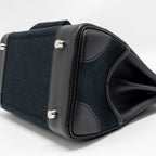 HERMES BIRKIN 25 CARGO TOILE GOELAND/SWIFT BLACK SHW