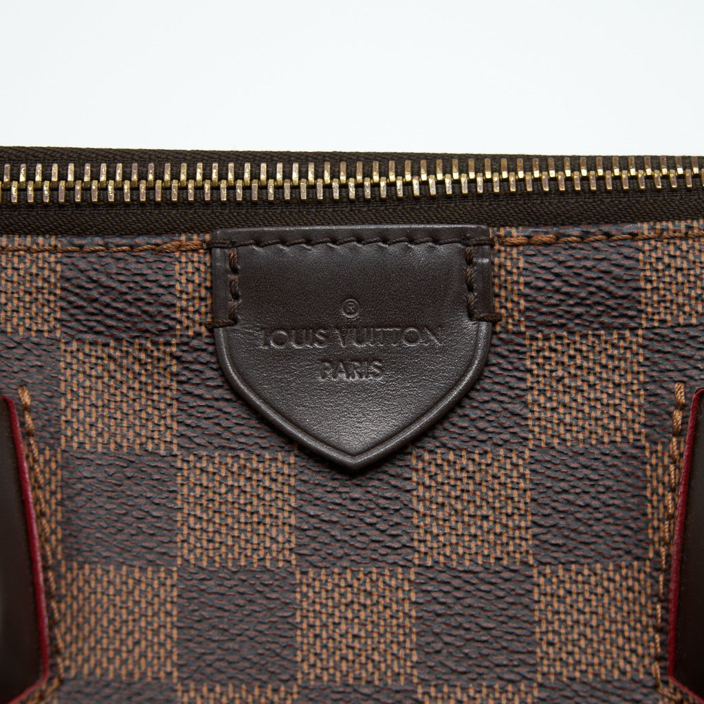 LOUIS VUITTON TOP HANDLE TOTE BAG WITH STRAP DAMIER EBENE/RED GHW