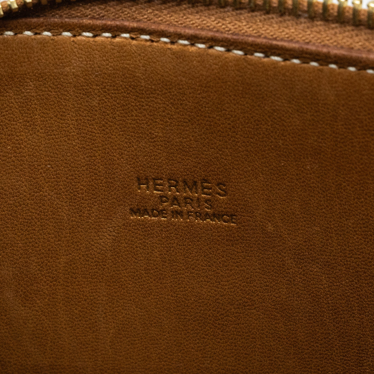 Hermes Bolide 31 Epsom Gold GHW Stamp Circle Z