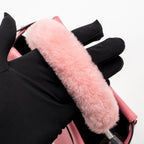 Fendi Mini Peekaboo No Maniglia Bag Nappa Leather Pink SHW with Pink Shearling and Clear Acrylic Replacement Top Handles (Sell in Set)