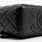 CHANEL PEARL CRUSH LONG VANITY CASE LAMBSKIN BLACK GHW (MICROCHIP)