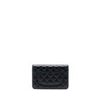 CHANEL 2.55 REISSUE WALLET ON CHAIN AGED CALFSKIN BLACK GHW(MICROCHIP)