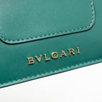 Bvlgari serpenti compact card holder leather green/purple LGHW