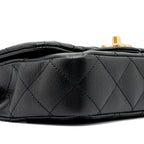CHANEL 24P COCO LOVE MINI FLAP BAG ADJUSTABLE CHAIN CAVIAR BLACK GHW(MICROCHIP)