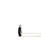 CHANEL 2.55 REISSUE WALLET ON CHAIN AGED CALFSKIN BLACK GHW(MICROCHIP)
