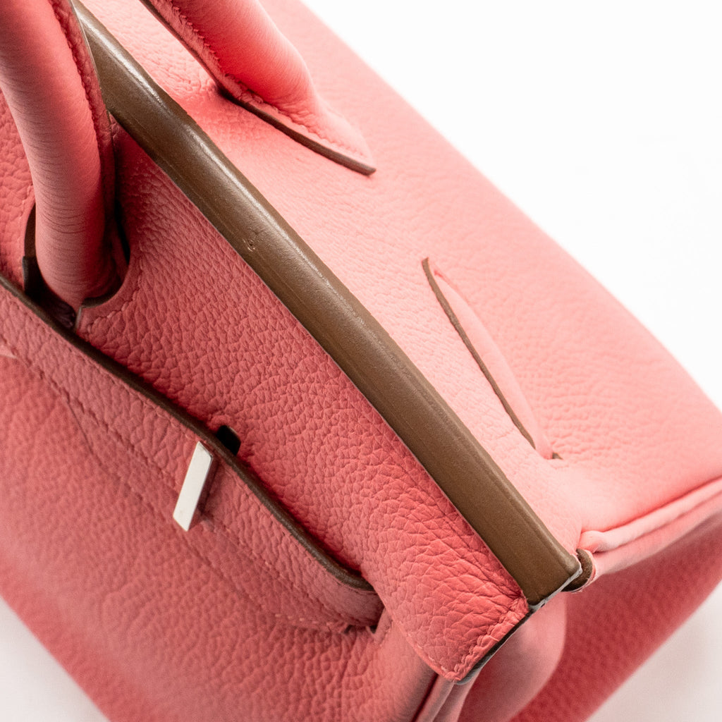 Hermes Birkin 30 Clemence Rose Lipstick SHW