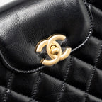 CHANEL 24P MINI SHOPPING TOTE/ KELLY BAG CALFSKIN BLACK GHW (MICROCHIP)