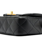 CHANEL 24P COCO LOVE MINI FLAP BAG ADJUSTABLE CHAIN CAVIAR BLACK GHW(MICROCHIP)