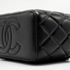 CHANEL PEARL CRUSH LONG VANITY CASE LAMBSKIN BLACK GHW (MICROCHIP)