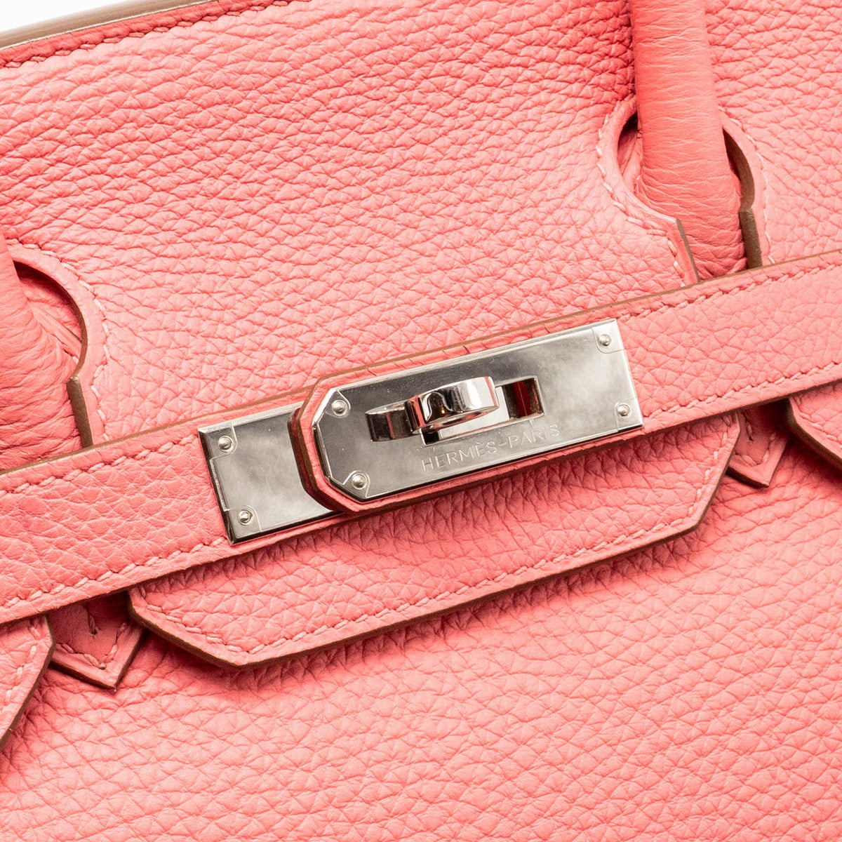 Hermes Birkin 30 Clemence Rose Lipstick SHW