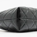 CHANEL 24B TWIST CHAIN TOP HANDLE HOBO LUNCH BOX BAG LAMBSKIN BLACK GHW (MICROCHIP)