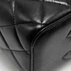 CHANEL PEARL CRUSH LONG VANITY CASE LAMBSKIN BLACK GHW (MICROCHIP)