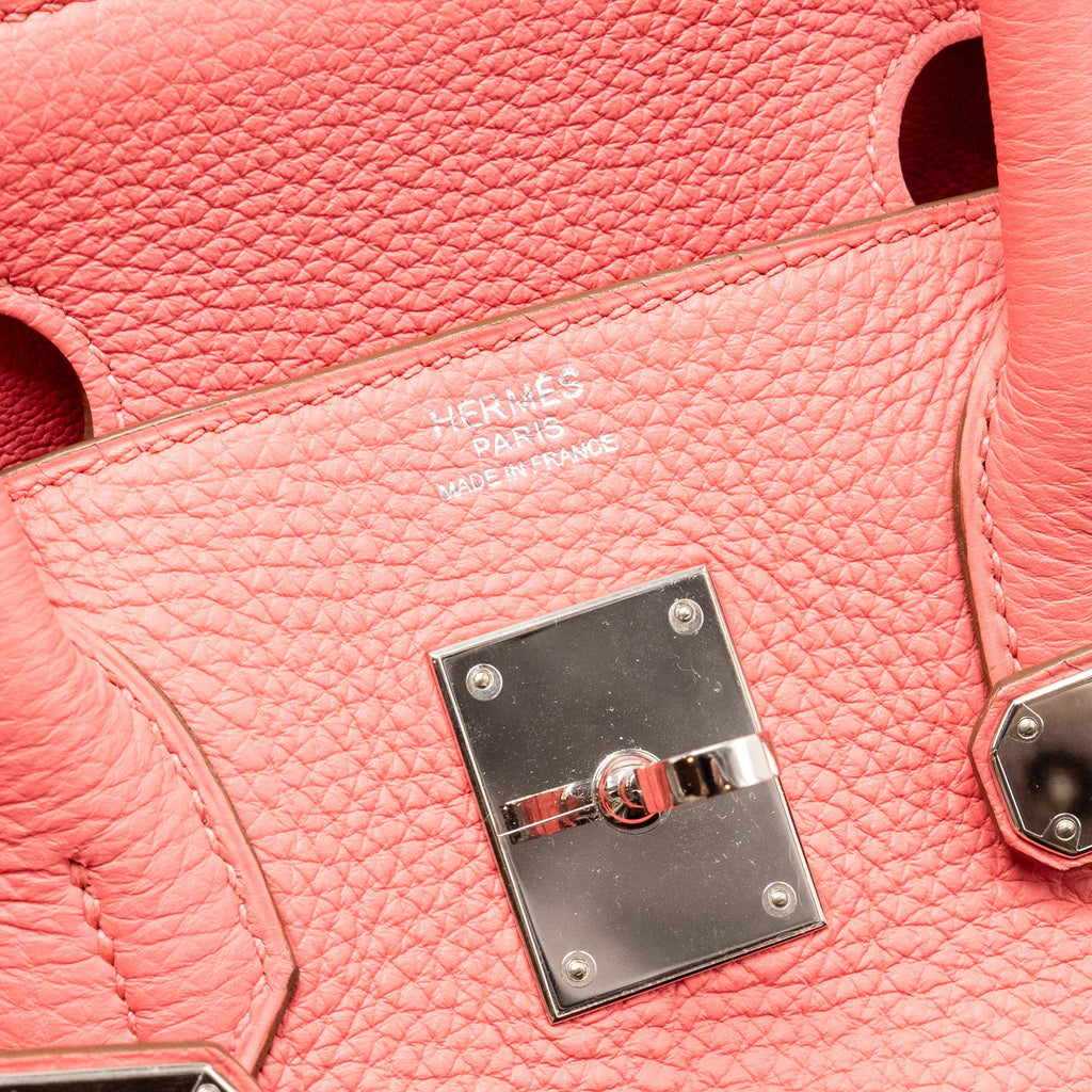 Hermes Birkin 30 Clemence Rose Lipstick SHW