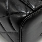 CHANEL PEARL CRUSH LONG VANITY CASE LAMBSKIN BLACK GHW (MICROCHIP)