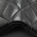 CHANEL LONG VANITY WITH CHAIN LAMBSKIN BLACK LGHW (MICROCHIP)