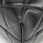 CHANEL 24B TWIST CHAIN TOP HANDLE HOBO LUNCH BOX BAG LAMBSKIN BLACK GHW (MICROCHIP)
