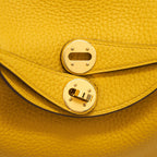 Hermes Mini Lindy 9D Jaune Ambre GHW