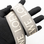 LOEWE MINI GATE DUAL BAG SOFT CALFSKIN WITH JACQUARD STRAP GREY SHW