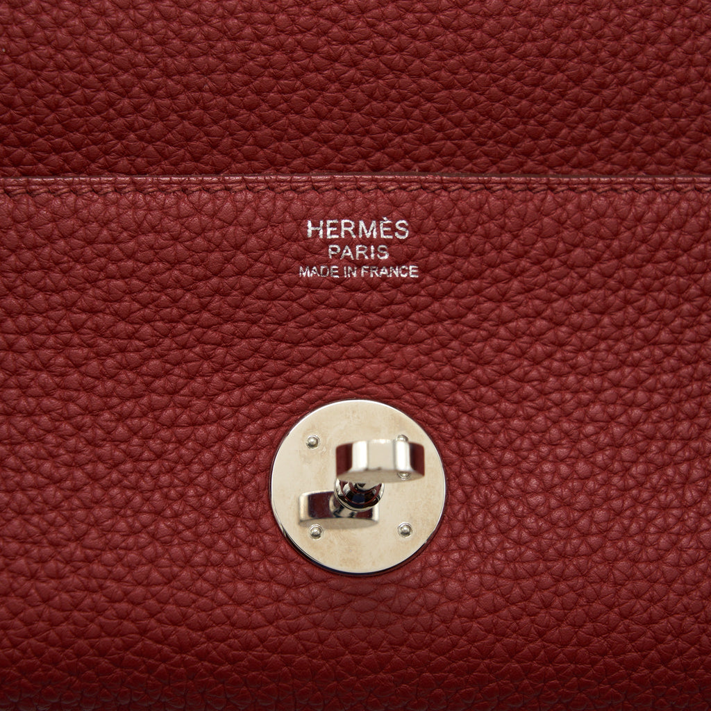 Hermes Lindy 34 Clemence K1 Rouge Grenat SHW
