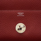 Hermes Lindy 34 Clemence K1 Rouge Grenat SHW