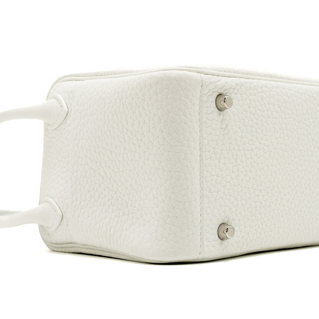 HERMES MINI LINDY CLEMENCE NEW WHITE SHW