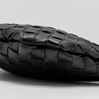 BOTTEGA VENETA MINI TURN POUCH LAMBSKIN BLACK GHW