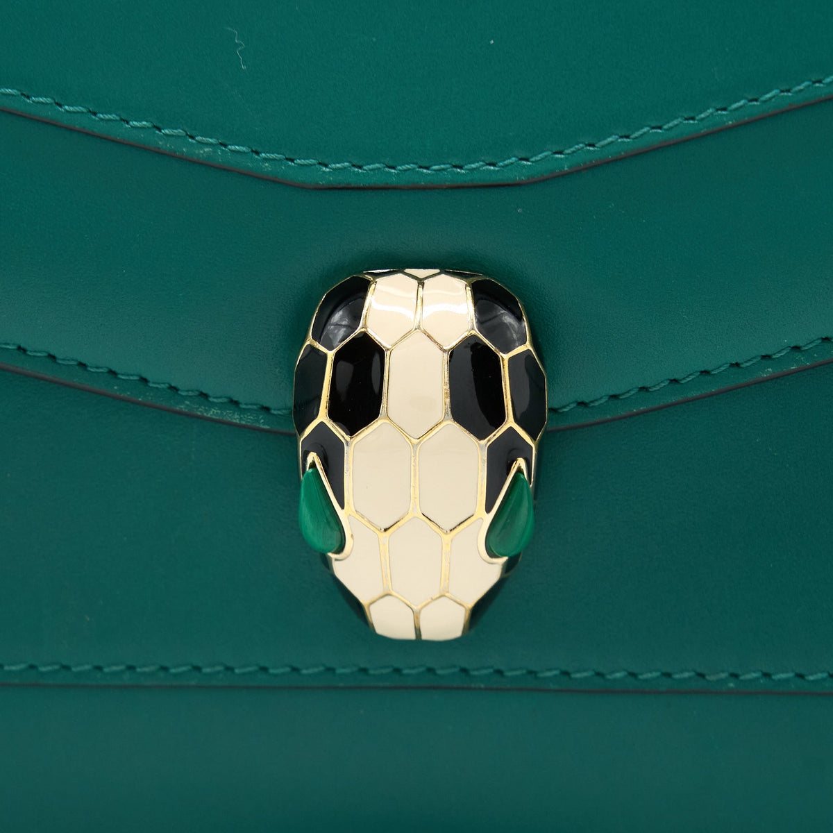 BVLGARI SERPENTI FOREVER CROSSBODY BAG CALFSKIN GREEN LGHW