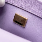 CHANEL 24P COCO LOVE MINI FLAP BAG ADJUSTABLE CHAINS CAVIAR LIGHT PURPLE GHW (MICROCHIP)