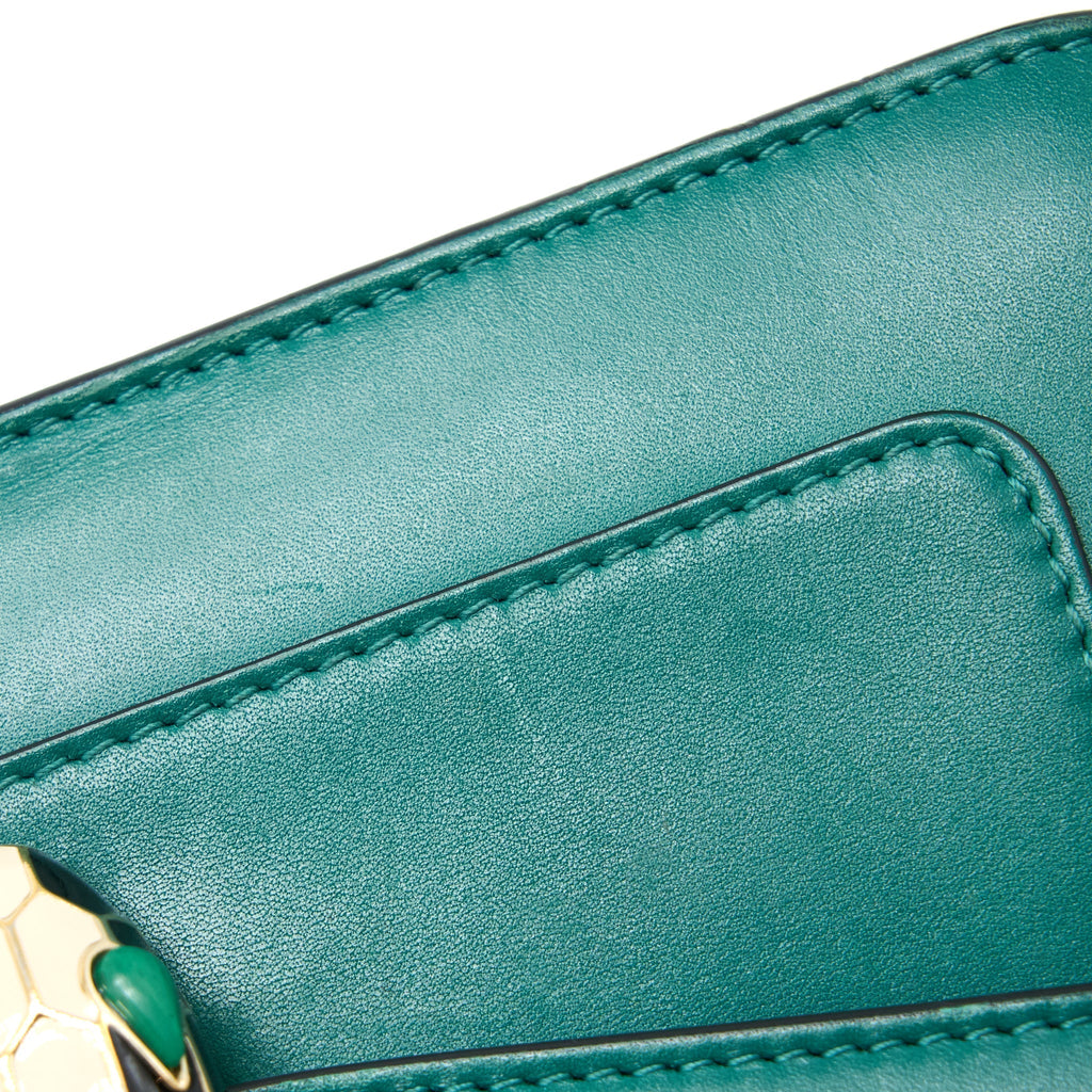 BVLGARI SERPENTI FOREVER CROSSBODY BAG CALFSKIN GREEN LGHW