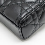 DIOR SMALL LADY D-JOY BAG CANNAGE LAMBSKIN BLACK LGHW