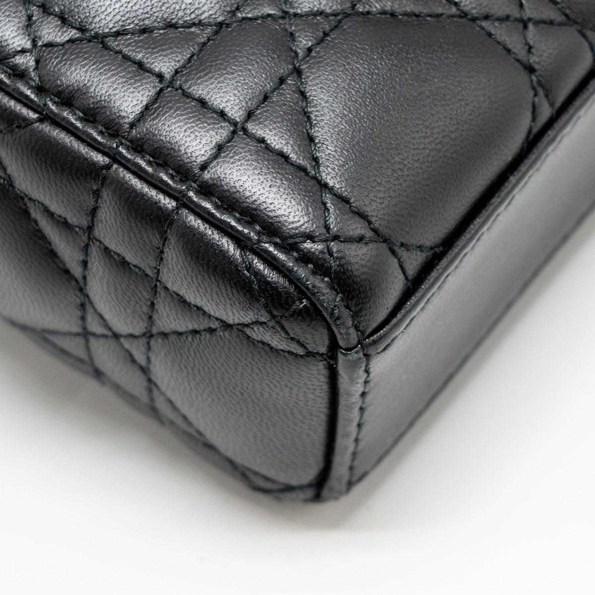 DIOR SMALL LADY D-JOY BAG CANNAGE LAMBSKIN BLACK LGHW