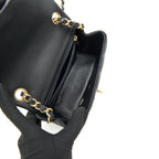 CHANEL MINI SQUARE BLACK LAMBSKIN GHW