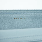 CHANEL 22P WALLET ON CHAIN WITH CC LOGO CHAIN CAVIAR LIGHT BLUE LGHW