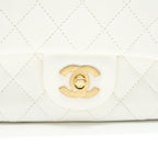 CHANEL 21B PEARL CRUSH SQUARE MINI FLAP BAG WHITE GHW