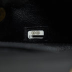 CHANEL MINI SQUARE BLACK LAMBSKIN GHW