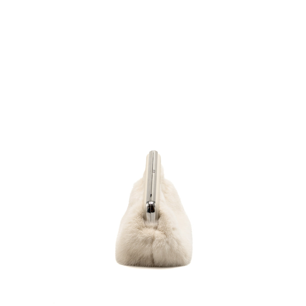 Fendi First Small Bag Mink Fur/Leather Off-white SHW