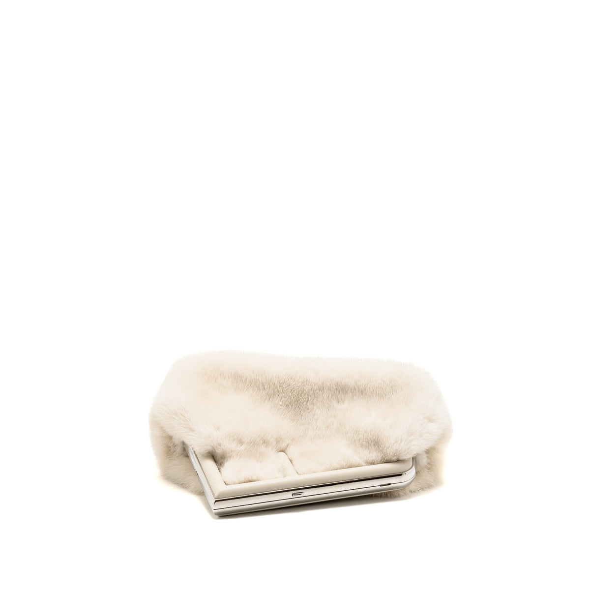 Fendi First Small Bag Mink Fur/Leather Off-white SHW
