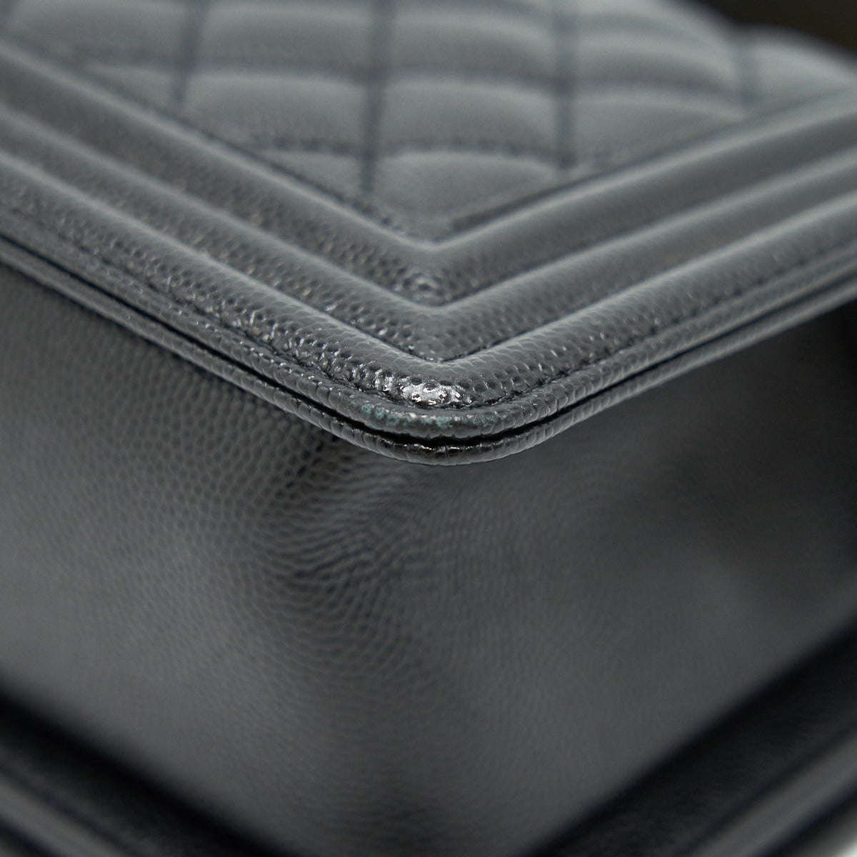 CHANEL SMALL BOY BAG CAVIAR LEATHER GHW BLACK