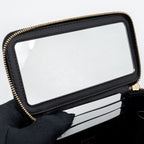 CHANEL TOP HANDLE LONG VANITY WITH CHAIN LAMBSKIN BLACK GHW (MICROCHIP)